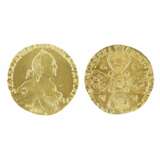 Pi&egrave;ce d&amp;39;or de l&amp;39;&eacute;poque de Catherine la Grande 10 roubles. Saint-P&eacute;tersbourg 1767. Gold Baroque 18th century - Foto 1
