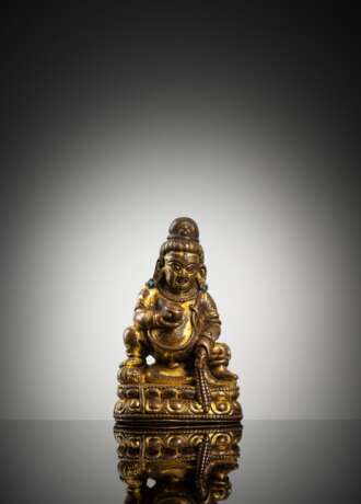 Bronze des Jambhala mit Resten von Feuervergoldung - Foto 1