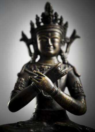 Bronze des Vajradhara mit Silbereinlagen - Foto 3