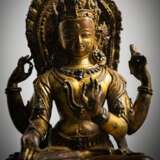 Feine und seltene feuervergoldete Bronze der Prajnaparamita - Foto 2