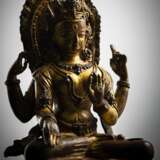 Feine und seltene feuervergoldete Bronze der Prajnaparamita - Foto 3