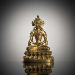 Feuervergoldete Bronze des Amithaba