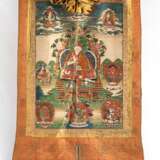 Thangka mit Darsstellung eines Lama - photo 2