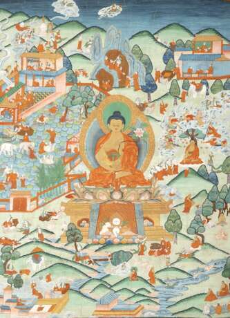 Thangka mit Darstellung des Buddha Shakyamuni - photo 1