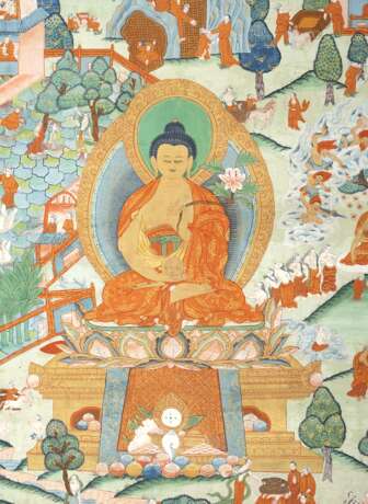 Thangka mit Darstellung des Buddha Shakyamuni - photo 3