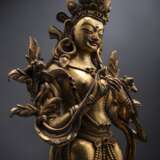 Feuervergoldete Bronze eines Bodhisattva - фото 2