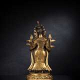 Feuervergoldete Bronze eines Bodhisattva - photo 3