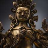 Feuervergoldete Bronze eines Bodhisattva - photo 4