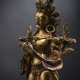 Feuervergoldete Bronze eines Bodhisattva - фото 5