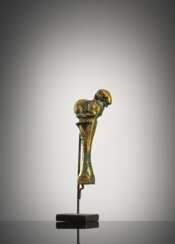 Seltener Zither-Stimmschlüssel aus feuervergoldeter Bronze