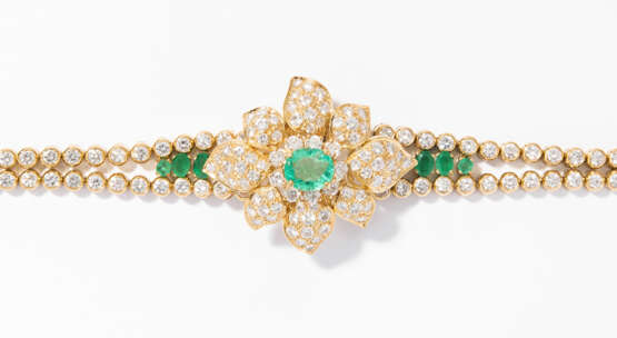 Smaragd-Brillant-Bracelet - photo 1