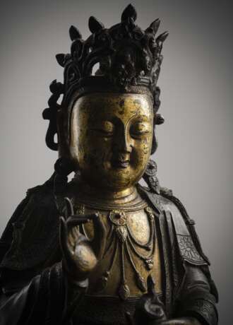 Partiell feuervergoldete Bronze des KSHITIGARBHA - photo 3