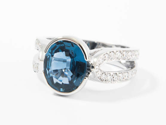 Saphir-Brillant-Ring - Foto 1