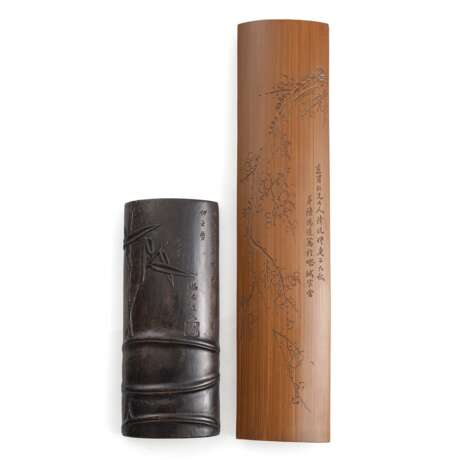 Feine Armstütze aus Zitan und eine aus Bambus - Foto 1
