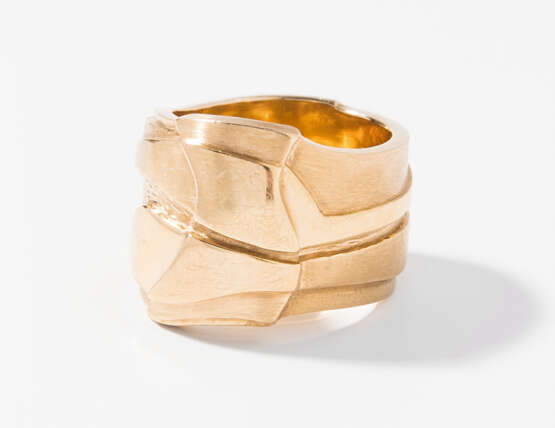 Gelbgold-Herren-Ring - Foto 1