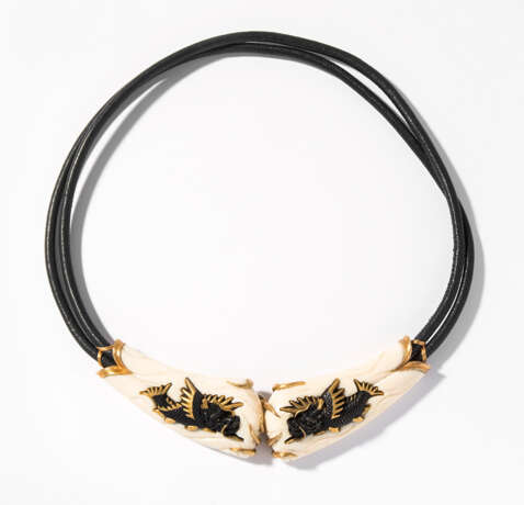 Elfenbein-Gold-Collier - Foto 2