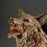 Wiener Bronze "Fuchs" mit Wildschweinborsteneinsatz als Nadelhalter oder Tintenabstreifer, naturalistisch bemalt, unsigniert, 8x16,5cm, leicht berieben, Provenienz: Norddeutsche Sammlung - фото 4