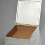 Eckige Zigarillo Box mit graviertem Deckel "Davidoff Mini Cigarillos", Handarbeit, Silber 999, 411g (m. Holzinterieur), 3,7x10,1x10,1cm - Foto 6