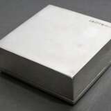 Eckige Zigarillo Box mit graviertem Deckel "Davidoff Mini Cigarillos", Handarbeit, Silber 999, 411g (m. Holzinterieur), 3,7x10,1x10,1cm - Foto 2
