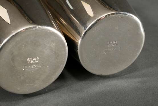 Paar schlichte Becher, Roesner, Silber 925, 244g, H. 10cm, Gebrauchsspuren - photo 3