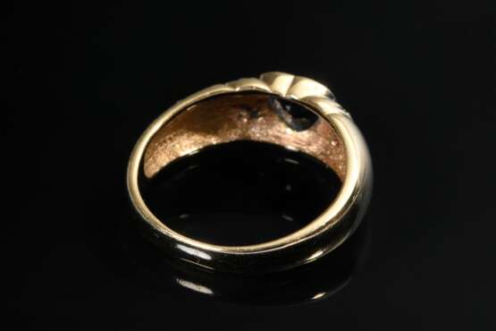 Gelbgold 585 Ring mit Saphirherz in Weißgold 585 Achtkantdiamant Rahmung, 4g, Gr. 52,5 - фото 4