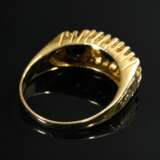 Schmaler Gelbgold 585 Ring mit Saphiren und Achtkant Diamanten (zus. ca. 0.10ct/SI/W-TCR), 4,6g, Gr. 53, Tragespuren - Foto 3