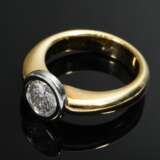 Gelbgold 750 Ring mit Brillant Solitär (ca. 1.10ct/VVS/W) in Platin gefasst, 10,7g, Gr. 54 - photo 3