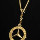 Gelbgold 750 Vintage "Mercedes Benz" Schlüsselanhänger mit Karabinerhaken, 23g, L. 9,3cm - Foto 1