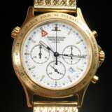 Gelbgold 750 Jaeger LeCoultre Heraion Chronographe Reveil Armbanduhr mit angesetztem Gelbgold 585 Armband, Quartzwerk, Stunden-, Minuten-, Sekunden-, Datum- , Alarm-, Wecker- und Stoppfunktionen, 87,2g, Ø 3,6cm, L. 16,5c… - photo 4