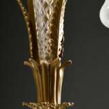 Wilhelminische Deckenlampe mit 3 Glasschirmen, H. 107cm, Ø 58cm, 1 Schirm defekt, 1 Schirm ergänzt - photo 6