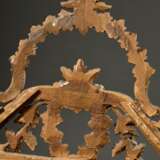 Barocker Konsolspiegel mit elegantem Rahmen aus Rocaillen, Blattfestons, C- und S-Schwüngen, Holz geschnitzt und vergoldet, 18.Jh., 151x86cm - фото 7