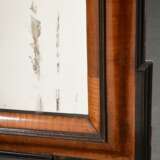 Holländischer Barock Spiegel mit Wulstrahmen und Hinterglasmalerei im Giebel „Kauffahrteiszene“, Anfang 18.Jh., 67x50cm - фото 4