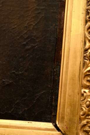 Unbekannter Portraitist des 18.Jh. „Zar Peter der Große (1672-1725)", Öl/Leinwand auf Hartfaser kaschiert, Prunkrahmen (kleine Defekte), 99,5x75cm (m.R. 125x101cm), rest., Craquelé - photo 9
