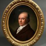 Unbekannter Maler um 1810 "Portrait Anton Diedrich Gütschow (1765-1833)", (ehem. Bürgermeister von Lübeck), Öl/Leinwand, verso bez., Prunkrahmen, 59,7x45,3cm (m.R. 77,5x66,5cm), kleine Defekte der Maloberfläche… - фото 1