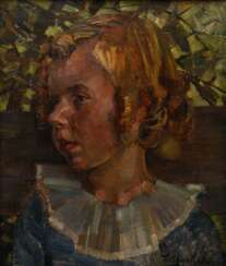 Grimm, Arthur (1883-1948) &quot;Portrait eines Mädchens&quot; 1920, Öl/Leinwand, u.r. sign./dat., 35,7x30,5cm (m.R. 45,5x40cm)