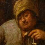 Unbekannter niederländischer Meister des 17./18.Jh. "Gast- oder Freudenhausszene", in der Art von Egbert van Heemskerk II (1635-1704), Öl/Leinwand, verso Provenienzangaben, Prunkrahmen, 47x37,5cm (m.R. 67x57cm)… - фото 3