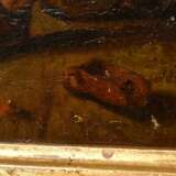 Unbekannter niederländischer Meister des 17./18.Jh. "Gast- oder Freudenhausszene", in der Art von Egbert van Heemskerk II (1635-1704), Öl/Leinwand, verso Provenienzangaben, Prunkrahmen, 47x37,5cm (m.R. 67x57cm)… - Foto 4