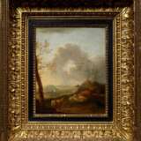Schalcke, Cornelis S. van der (1611-1671) „Rastende Tiere vor weiter Landschaft“, Öl/Holz, u.l. sign., verso bez., Prunkrahmen (kleine Defekte), 24x19,3cm (m.R. 42,5x38cm), Maloberfläche leicht rissig - фото 2