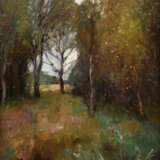 Herbst, Thomas (1848-1915) "Birkenwäldchen", Öl/Malpappe, verso Nachlassstempel, WVZ 878, Impressionisten Rahmen, 58,6x39cm (m.R. 74x53cm) - фото 1