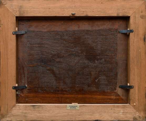Unbekannter Maler des 19.Jh. „Seestück“ 1872 (Segler bei aufziehendem Sturm), Öl/Holz, u.l. undeutl. sign./dat., 28,5x38cm (m.R. 41x50,5cm), rest. - photo 4