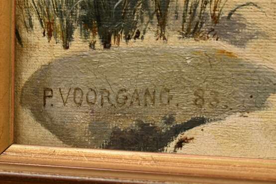 Vorgang, Paul (1860-1927) "Strandspaziergang" 1883, Öl/Leinwand, u.l. sign./dat., 30,5x50,5cm (m.R. 35,5x55,5cm), kleine Defekte der Maloberfläche - фото 5