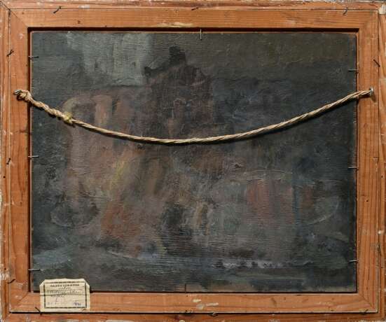 Tesdorpf-Edens, Ilse (1892-1966) "Kehrwiederspitze", Öl/Malplatte, u.r. sign., verso Klebeetikett "Galerie Commeter/Hbg.", 40x50cm (m.R. 50x60cm), min. Defekte der Maloberfläche - Foto 4