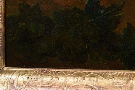 Unbekannter Künstler um 1800 „Obststillleben“, Öl/Metall, 35x50,5cm (m.R. 52,5x67cm), leichtes Craquelé - Foto 5