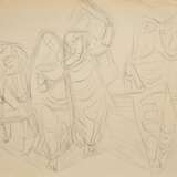 Bargheer, Eduard (1901-1979) "Vier Figuren in Gewändern" 1940, Kohle, u.r. sign./dat., 44x30,5cm, kleine Randdefekte, min. fleckig - photo 1