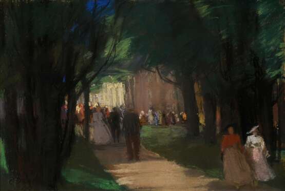 Dietz, Edzard (1893-1963) "Der Ball im Park" 1948, Pastell, u.l. sign./dat., 40,5x58cm (m.R. 59x77cm) - фото 1