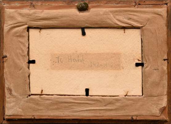 Herbst, Thomas (1848-1915) "Liegende Kuh", Bleistift, Papier auf Pappe kaschiert, 8,5x14,4cm (m.R. 16,2x22,2cm), vergilbt, leichter Wasserschaden - photo 4