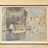 Körner, H. (?) "Venedig - Canal Grande" 1958, Aquarell/Filzstift, u.l. sign./dat., 50,5x65cm (m.R. 65x79cm), leicht vergilbt - фото 2