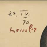 Leissler, Arnold (1939-2014) "o.T." 1970, Gouache/Bleistift/Buntstift, o.l. sign./dat., BM 14,8x21cm (m.R. 27x33,5cm) - фото 3