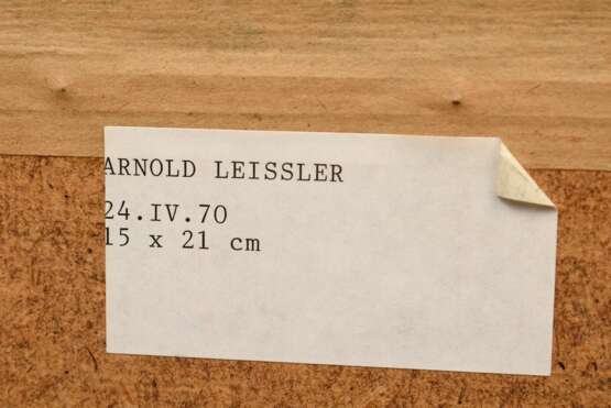 Leissler, Arnold (1939-2014) "o.T." 1970, Gouache/Bleistift/Buntstift, o.l. sign./dat., BM 14,8x21cm (m.R. 27x33,5cm) - photo 4