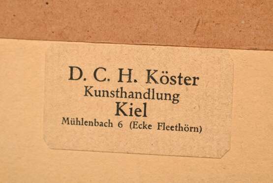 Lindemann-Fromel, Manfred Alfred (1852-1939) „Schlacht am Skagerrak“ 1916 (wohl Linienschiff 'Schlesien', Kapitän Friedrich Behncke), Gouache, u.l. sign./dat., u.r. auf dem Passepartout sign./dat./gewidmet, verso Klebeet… - photo 5